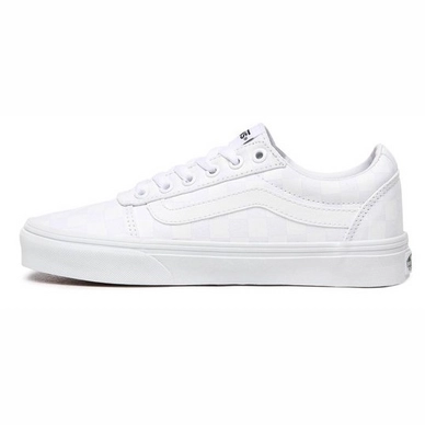 Vans checkerboard all white on sale